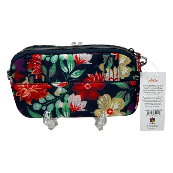 Lug Coupe XL Convertible Crossbody Bag Floral Print Navy & Multicolor Polyester - Picture 14 of 16
